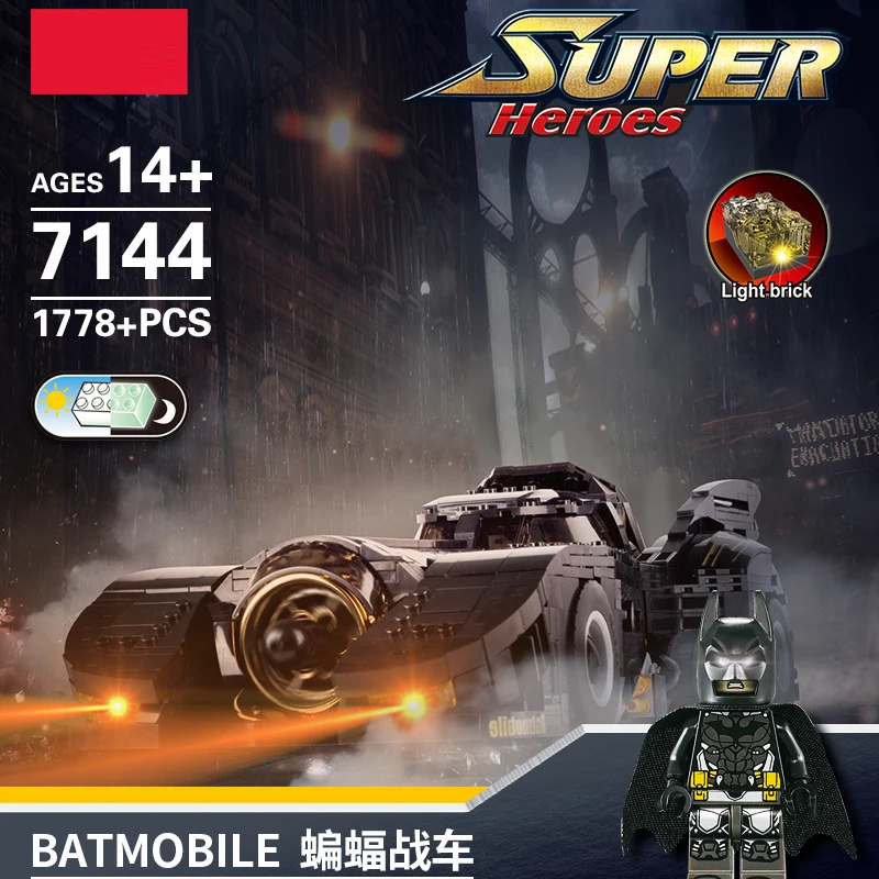 Decool 7144 The Ultimate Batmobile совместимый с Legoing автомобильный набор Bulding блоки MOC 15506 DC