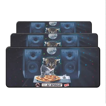 

DJ Space Cat Cute 900*400*3mm Laptop Gaming Large Mouse Pad Locking Edge Mousepad Mat For LOL CS GO Gamer Free Shipping
