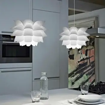 

AC110-240V Beautiful Durable DIY Puzzle Light Ceiling Chandelier Lotus Chandelier Living Room Bedroom Lampshade Loft
