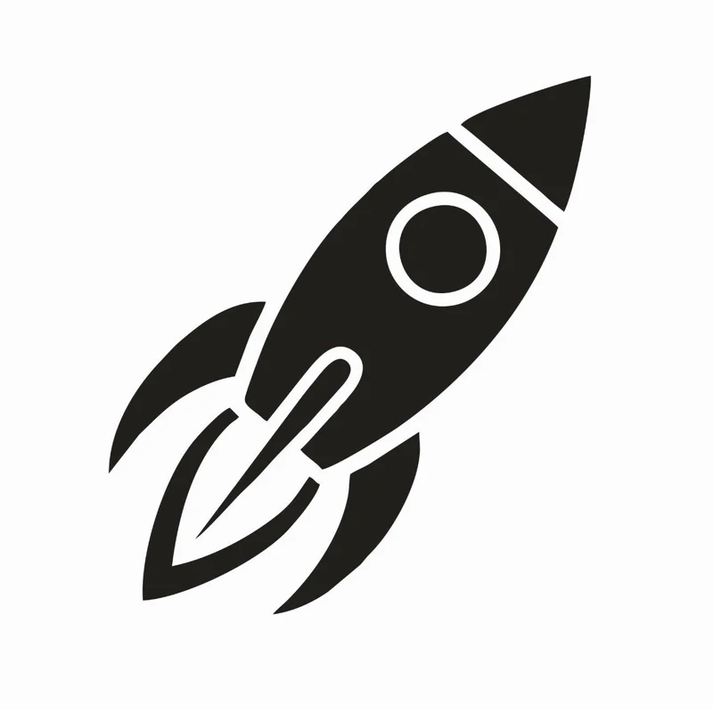 Космическая виниловая высекающая наклейка для автомобиля Rocket Ship на окно бампер
