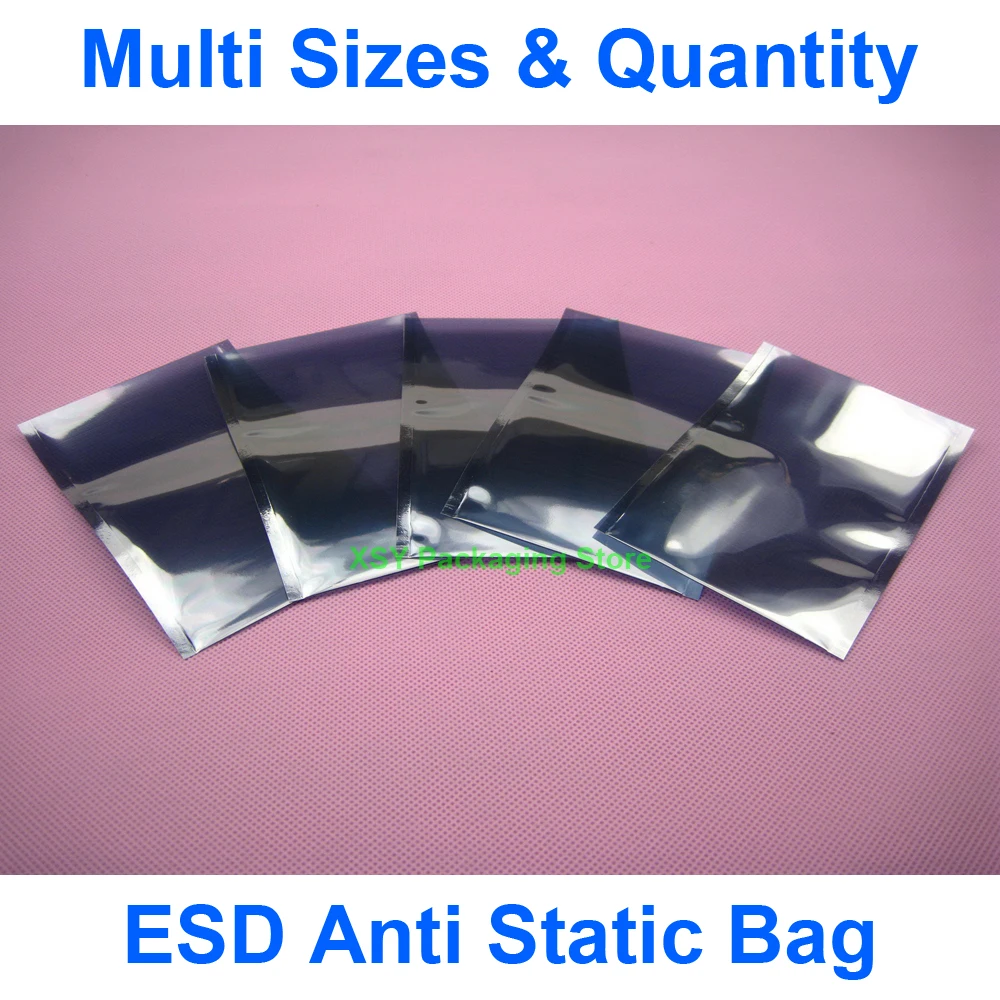 Multi Sizes ESD Anti Static Bag Electronic Packing Pouch (Width 1.5