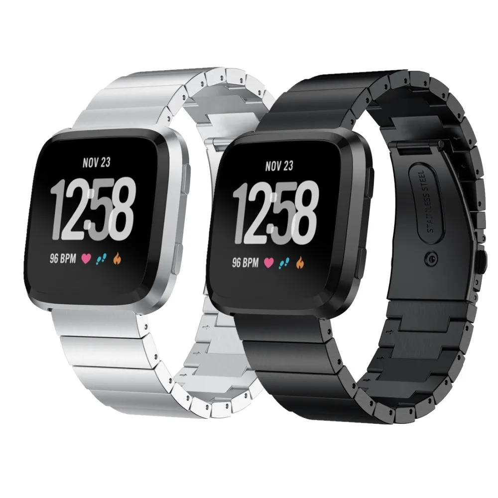 Ремешок для часов для Fitbit Versa/Versa 2/versa lite ремешок браслет из нержавеющей стали сменный ремешок для часов наручный ремень умные аксессуары