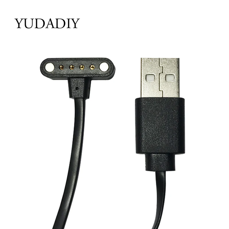 

Factory direct wholesale T-shape 4-pin 9mm USB port Universal Smart watch Wristbands magnetic Suction charging Cable 50pcs/pack