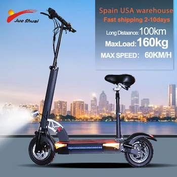 Preise 100km 60 KM/H 48V Elektrische Roller 8 Zoll Motor Rad 26AH Lithium-Batterie Erwachsene Mit Sitz E Roller Klapp Electrico Adulto