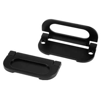 

3-inch x 1-3/8-inch Zinc Alloy Flush Ring Pull Door Drawer Lifting Handle Black 2pcs