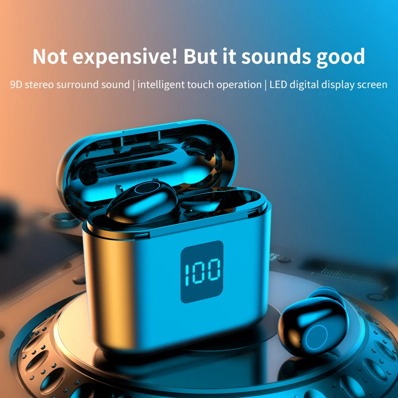REHIMM True Wireless Bluetooth Earphone V5 1 TWS Headphones In Ear Mini Earbuds Sport Headsets Touch Control for Huawei Xiaomi