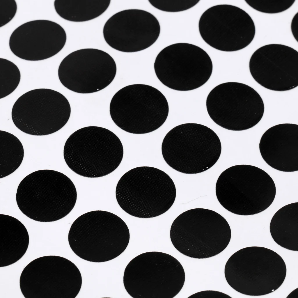 Magicdeal 96pcs/Sheet Round Black Spot Stickers Table Spots Billiard Table Accessory 1.2cm