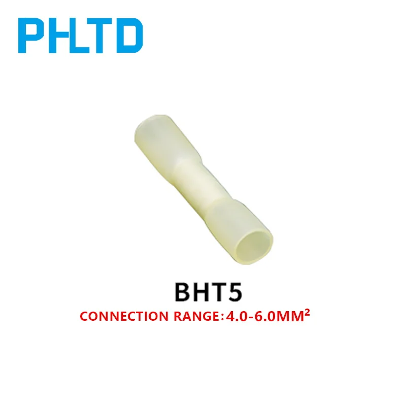 Термоусадочный отвод водонепроницаемый промежуточного терминала разъем провода BHT1.25 изолированный терминал огнестойкий 20 шт./пакет - Цвет: BHT5