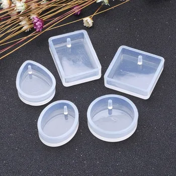 

DIY Pendant Silicone Molds Clear Resin Casting Molds For UV Epoxy Resin Jewelry Making Drop/Flat Round/Oval/Rectangle/Square