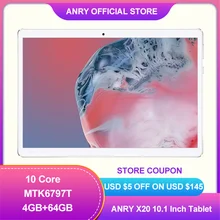 Tablets Fhd-Display Original Cameral ANRY X20 MTK6797T 4GB 1920x1200 8000mah Dual 64GB