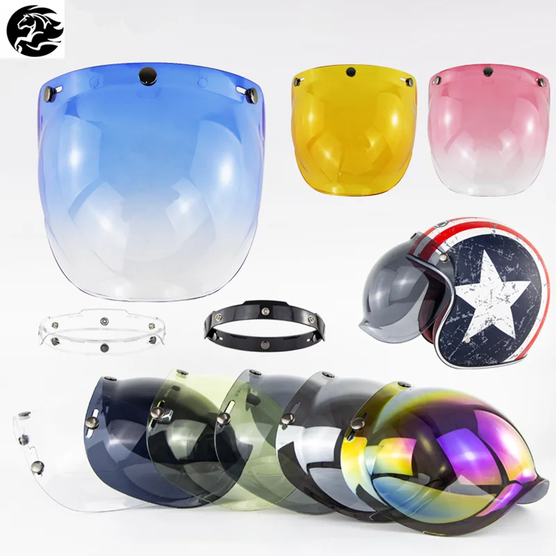 

Bubble Visor Flip Up Lens Helmet Windshield Bubble Helmet Visor Shield Sunshield Dustproof Motorcycle Helmet Accessories