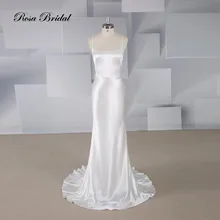 Rosabridal Русалка свадебное платье современный стиль квадратный вырез свадебное платье с открытой спиной