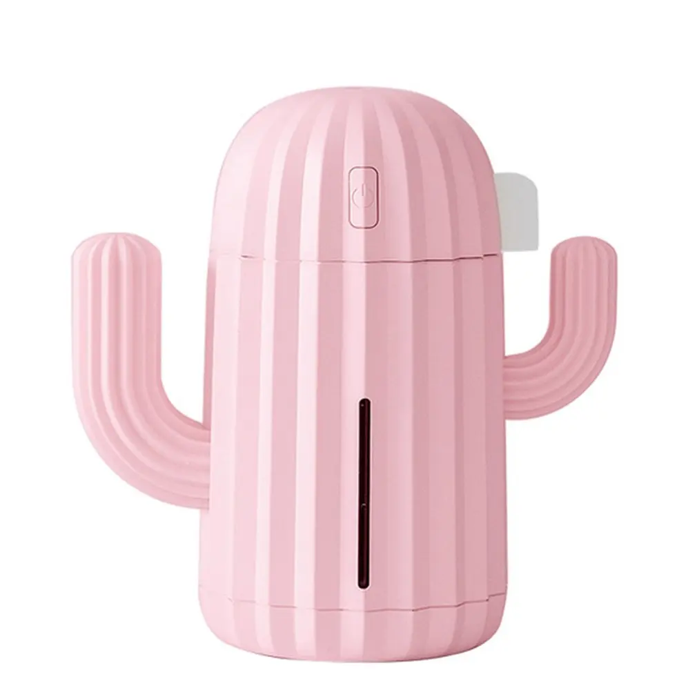 

340ML Cactus Air Humidifier USB Aroma Essential Oil Diffuser With Warm Light Car Aromatherapy Humidificador
