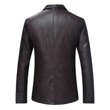 Европейская и американская мужская Весенняя новая стильная куртка с v-образным вырезом в Корейском стиле, приталенная одежда из натуральной кожи