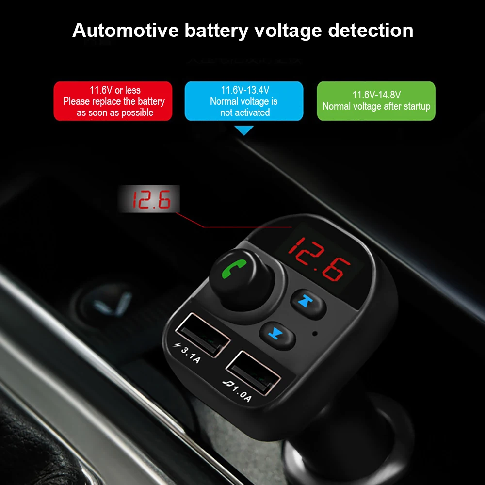 1 шт. беспроводной fm-передатчик Bluetooth Carkit Hands Free стерео A2DP автомобильный музыкальный MP3 плеер Поддержка TF карта U диск воспроизведения