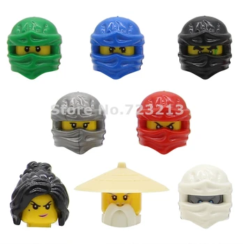 

8pcs Ninja Figure Face Set Jay Kai Zane Lloyd Wu Nya Face Model Building Blocks kits Brick Toys Children