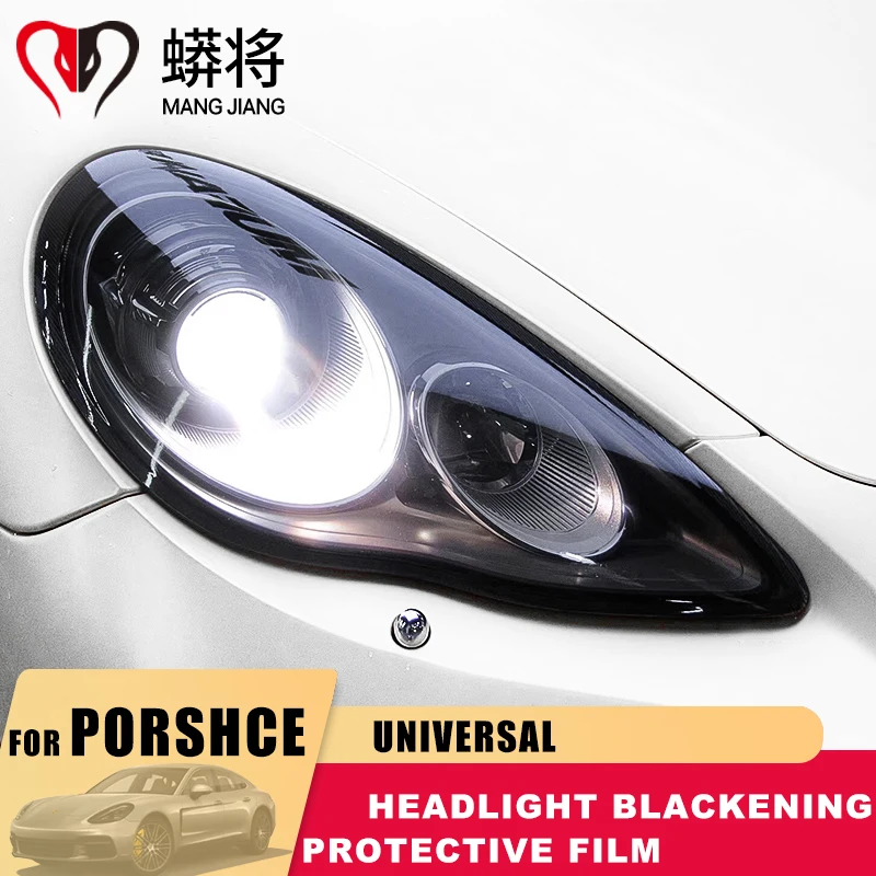 

TPU Blackened Color Changing Headlight Tail Light Car Lamp Transparent Protective Film For Porsche Macan Cayenne 911 Sticker
