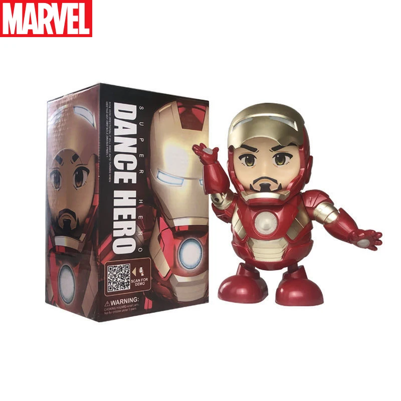 Танцующая музыка Мстители Железный человек робот игрушка светодиодный фонарик
