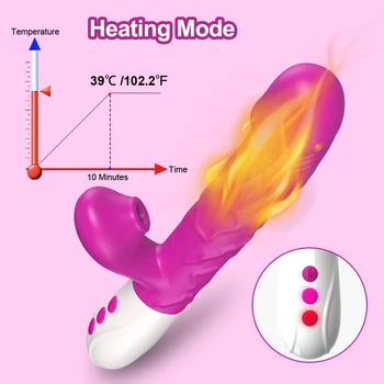 Sucking Dildo Thrusting Vibrator with Female Masturbation Clit Sucker Clitoris Vacuum Stimulator Adult Goods Sex Toys for Women 3