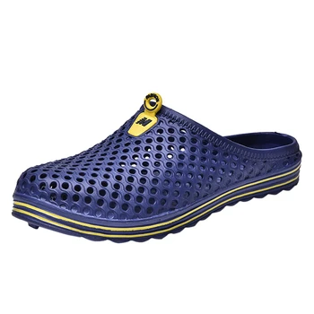 

Summer Men Slippers 2020 Clogs Outdoor Garden Shoes Male Pool Sandals Bathroom Flip Flops Lightweight Mules Beach Slides A50