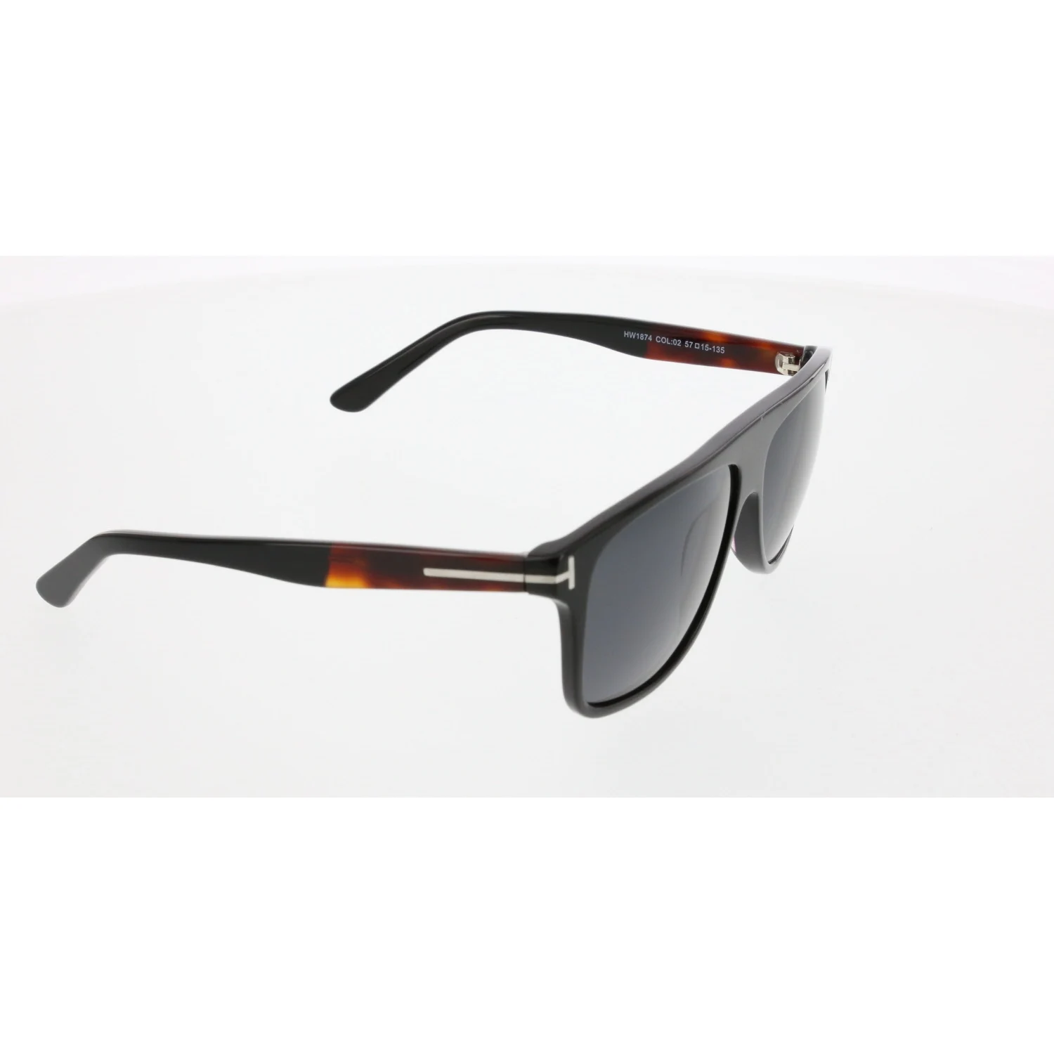 

Unisex sunglasses hw 1874 02 bone black organic rectangle 60-14-140 hawk
