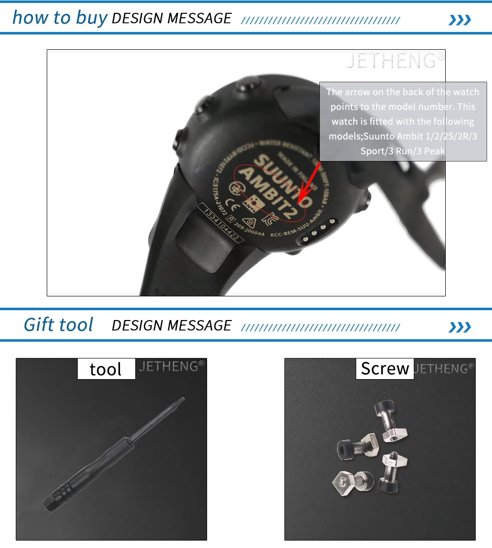 Резиновый ремешок для часов Suunto Ambit 3 пиковый/спортивный/бег/2/2 S/2R/1 умный браслет со стальной застежкой
