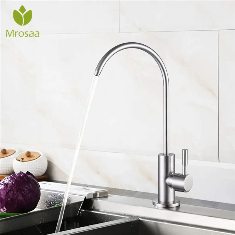 Reverse Osmosis Faucet 360 Swivel Spout Drinking Water Filter Cold