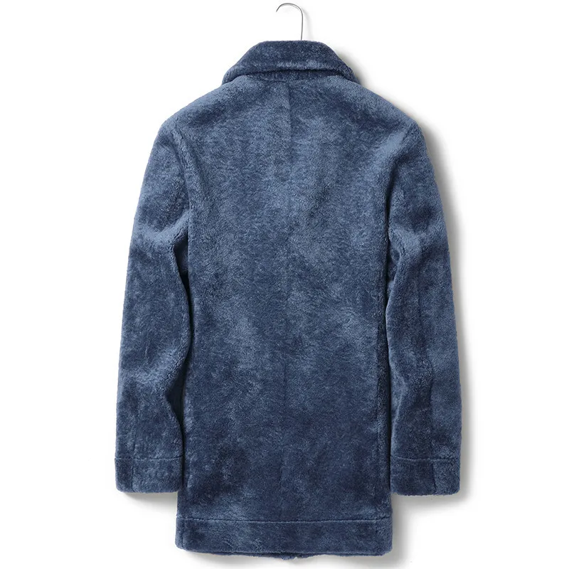 

Autumn Winter Jacket Men Sheep Shearling Fur Coat Double-side Wear Suede Jacket Chaqueta Hombre JLK18YC1993MY1245