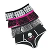 Mierside 2pcs/lot  Skull Pattern (2XL/3XL)/Leopard (L/XL)   Printed  Brief Cotton Women Panties  Big Size Underwear ► Photo 1/6