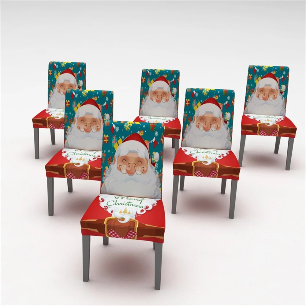 Merry Christmas Чехол для стула «Рождество» колокольчик красная кухонная скатерть вечерние праздничные украшения для дома столовая скатерть