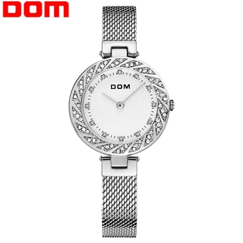 

Watch Women DOM Top Brand Luxury Quartz Wrist Watch Casual Steel Mesh Belt Ultra Thin Women Waterproof Watch Clock