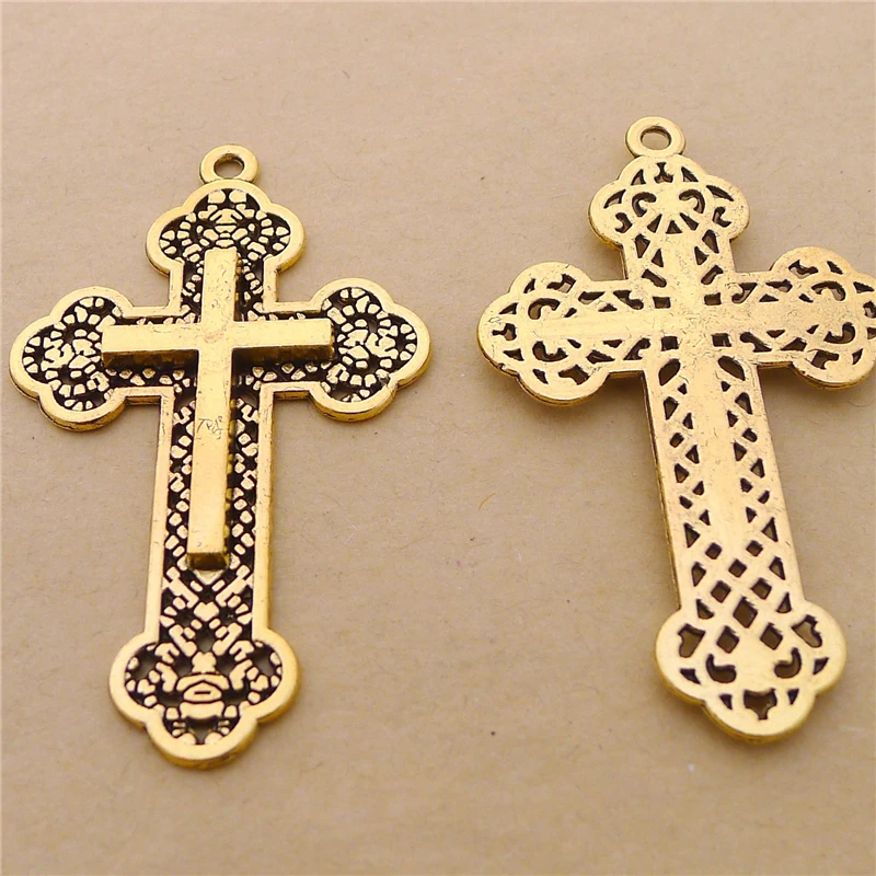 

Oein 5 Pcs Metal Gold Color Plated Cross Charms Pendant for Bracelet Making Jewelry Findings Metal Charms Supplies for Jewelry