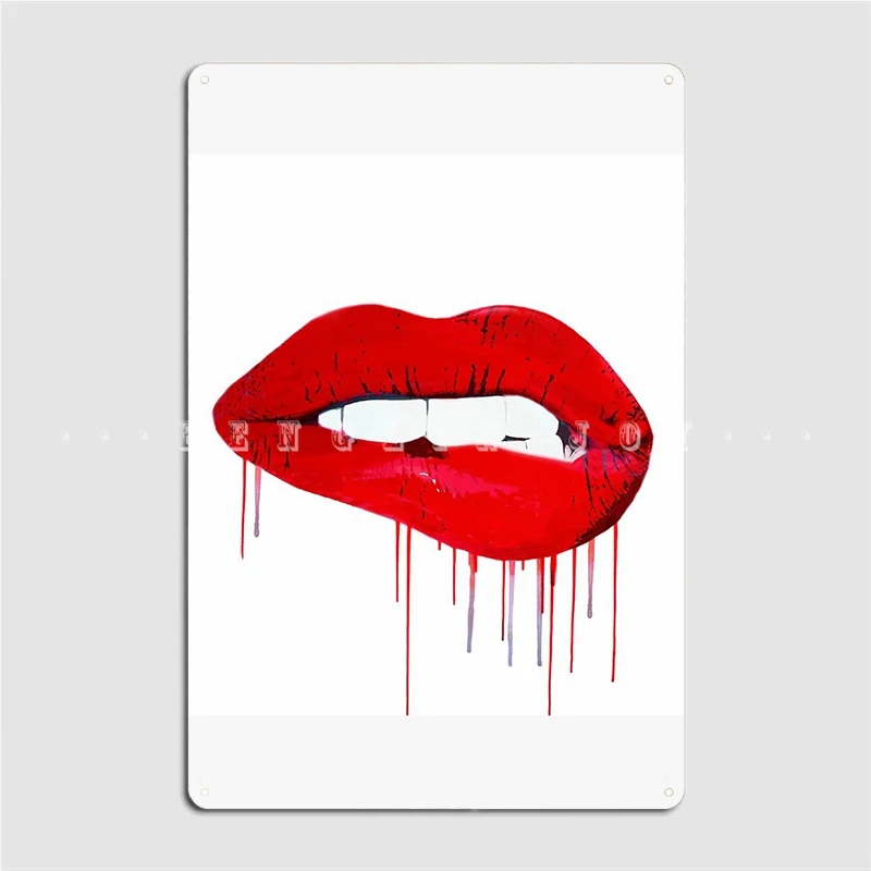 

Lips Poster Metal Plaque Pub Club Bar Create Wall Decor Tin Sign Poster
