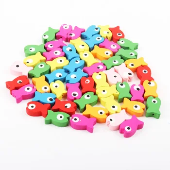 

Mixed Lovely Fish Wooden Spacer Beads For Jewelry making 20x11mm 30pcs