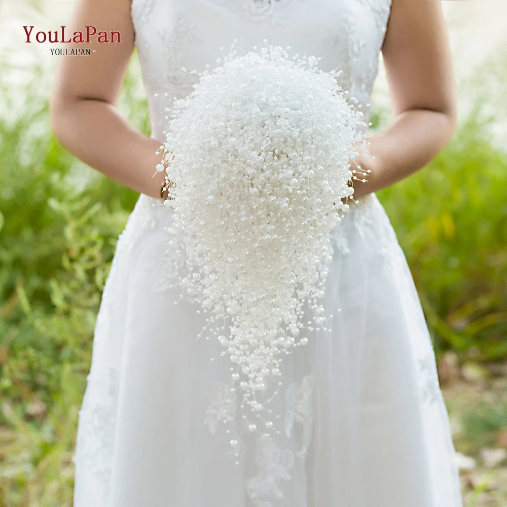 Wedding Bouquets Wedding Flower Decoration Handmade Bridal Bouquet Beauty Pearl Bride Flower Wedding Party Accessory