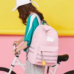 Женский Повседневный Рюкзак Женская водонепроницаемая сумка женские яркие цвета USB рюкзаки с зарядным устройством Harajuku школьные сумки для