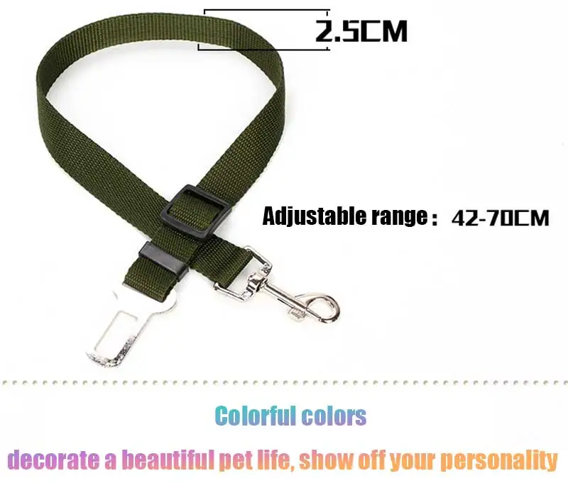 Adjustable leather belt dog cat car seat belt car seat belt magic clip pet supplies seat belt safety lever traction collar best Dog Collars