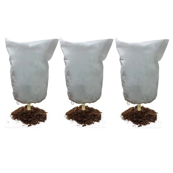 

HOT-3 Pack Plant Frost Protection Cover Bags,Warm Frost Cloth Fabric Blanket for Protecting Garden Potted Plants 90X150cm