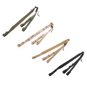 

Multi-function Adjustable Two Point Tactical Rifle Sling Strap Outdoor Airsoft Mount Bungee Camera Safety Rope System Kit