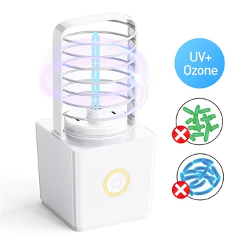 

Portable UV Ozone Germicidal Lamp Double Sterilization Light Wireless USB Charging Sterilizer Light Lamp for Car Baby Room Camp