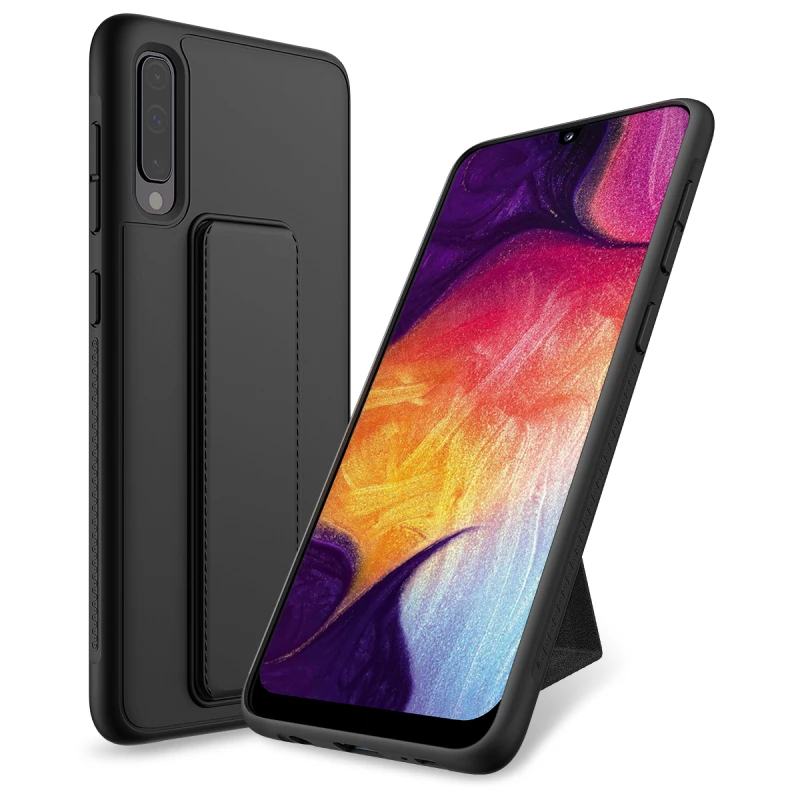 Hard Wrist Strap Case For Samsung Galaxy S10 case Kickstand TPU Phone Holder Cover Rugged Protection A40 A50 Solid capa | Мобильные