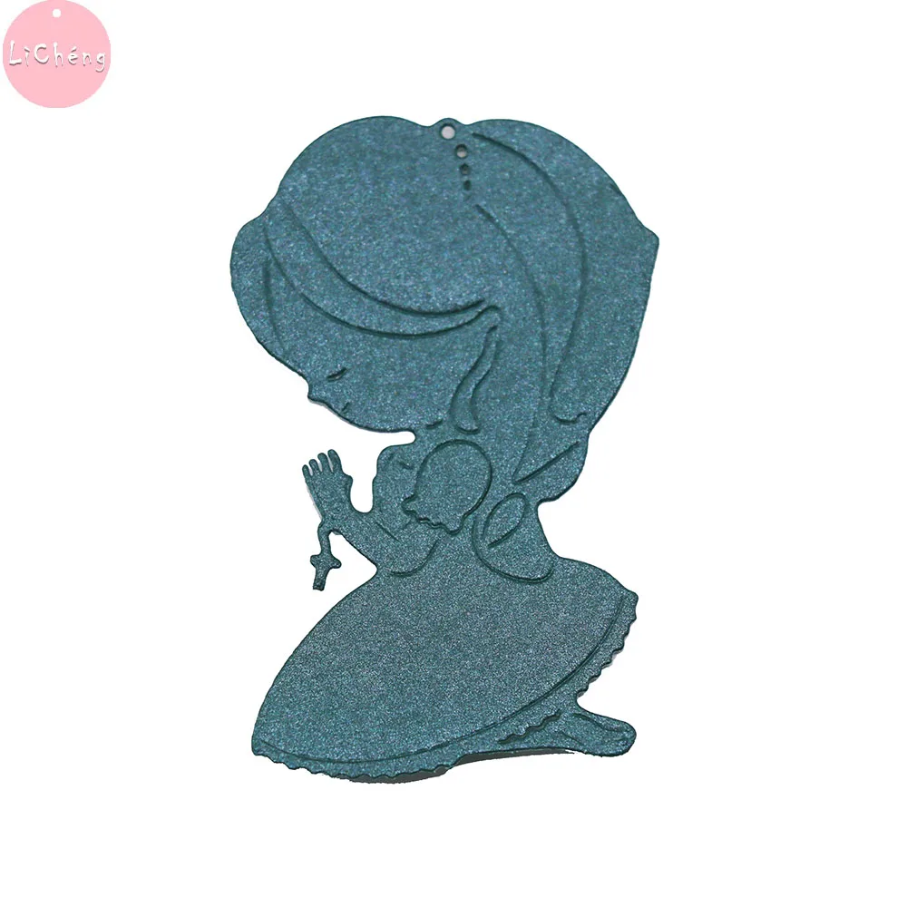 Pray Girl Slimline Card Metal Cutting Dies Scrapbooking Album Cards Making Crafts Embossing Folders Stencils Clear Stamps Die | Дом и сад