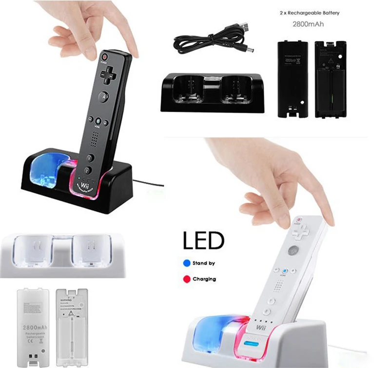 Remote Charging Nintendo Ds Charger Wii Remote Charging Dock 4-in-1 Wii Remote Charging ...