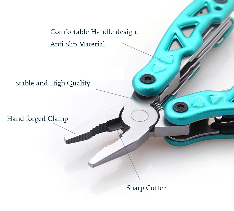 

Minifunctional Clamp Cable Stripper Fold Wire Cutter Outdoor Camping Hiking Plier Survive Repair Pocket EDC Tools