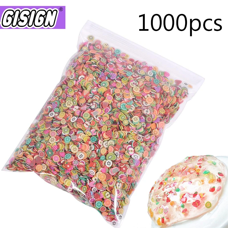 

1000pcs Fruit Slices Filler For Nail Art Slime Fruit Fimo Addition For Lizun Diy Charm Slime Accessories Supplies Decoration Toy