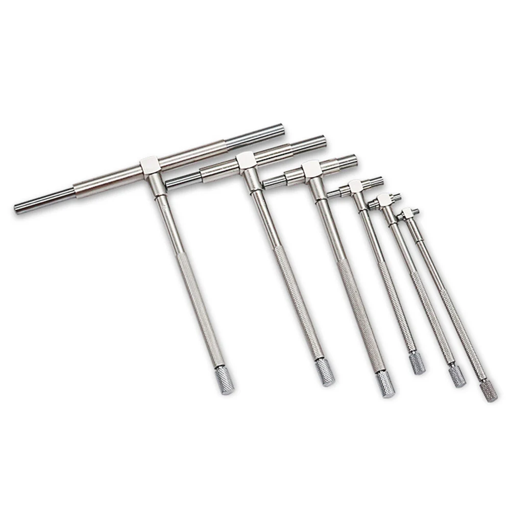 

6pcs Set Adjustable Carbon Steel Inner Diameter Durable Measuring Tool Gauge Light Weight Non-Slip