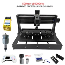 Cnc 3020 máquina de gravura do laser 3 eixos fresadora de corte de madeira roteador diy gravador de laser suporte de controle offline 0.5w-15w roteador cnc