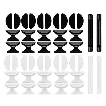 

Eyeglasses Repair Kit,Adhesive Eyeglass Nose Pads,Glasses Nose Grips,Silicone Anti-Slip Round Eyeglass Retainers