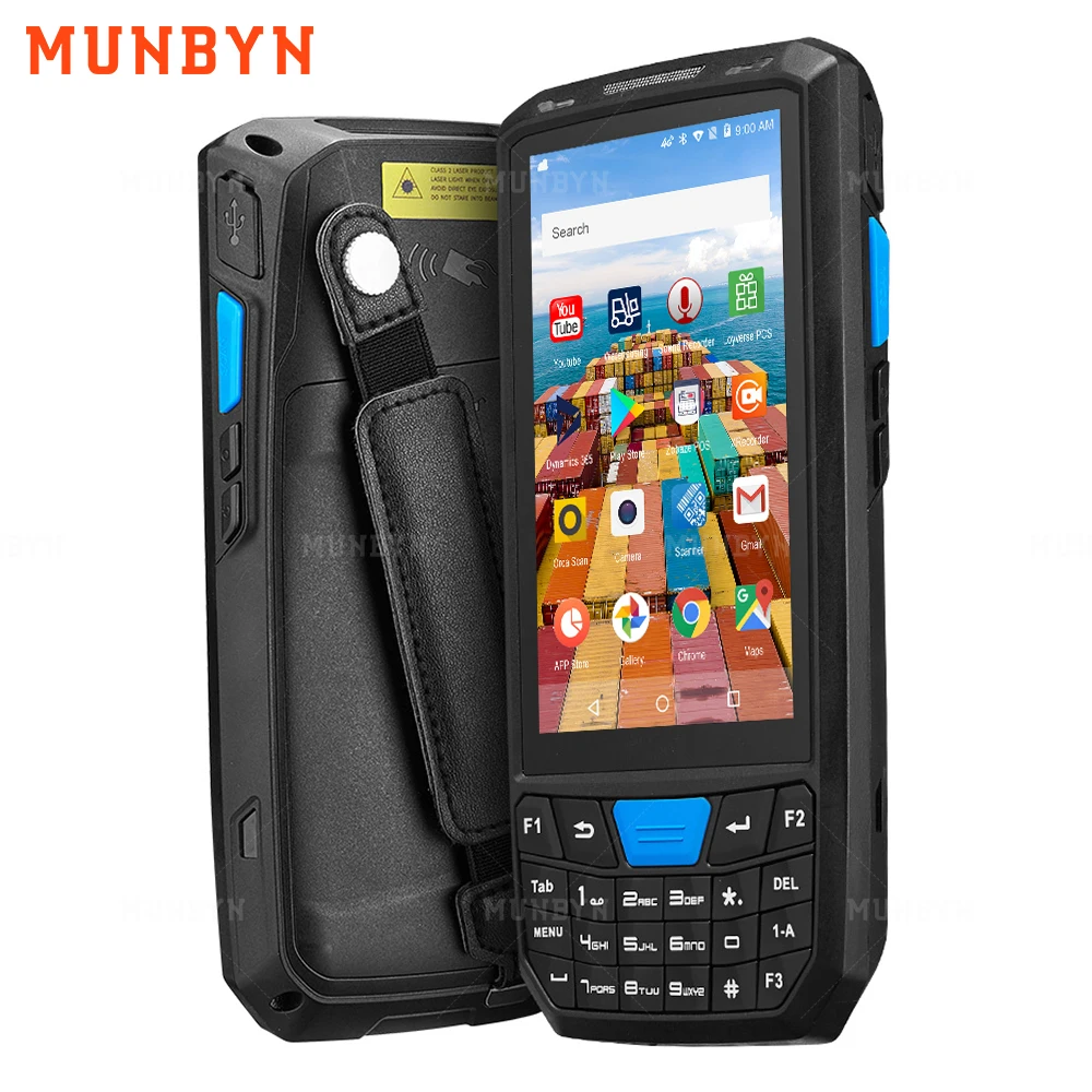 MUNBYN Прочный Android 8 1 Ручной PDA сканер 1D 2D считыватель штрих кодов 4G WiFi Bluetooth GPS склад