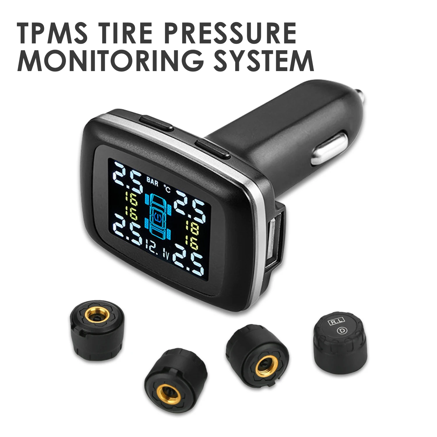 Автомобильная TPMS беспроводная система контроля давления в шинах датчики